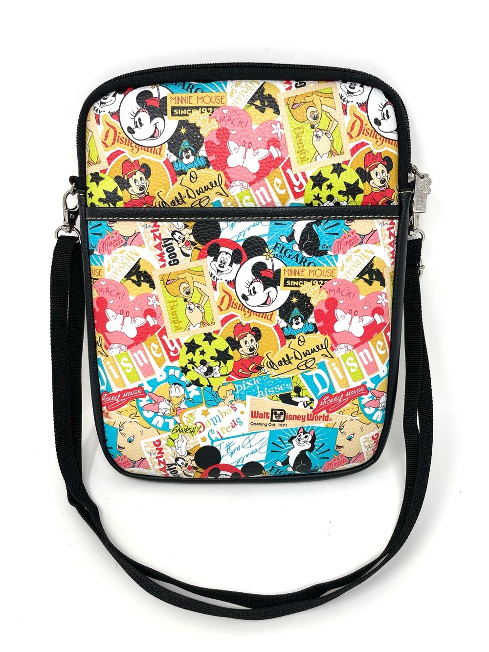Disney Parks Mickey Mouse Classic Collage Pattern Crossbody Bag Purse iPad case - Picture 2 of 10